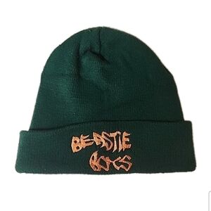 Vintage Beastie Boys Green Beanie Hat Cap Lalapalooza Tour One Size Rare 90s